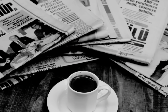 Presse avis kaffe studere lese pressemelding pr markedsføring
